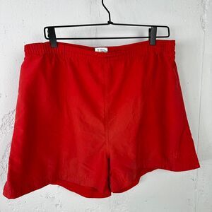 Y2K Prince Sports Athletic Shorts Double Lined Swim Trunks in Red